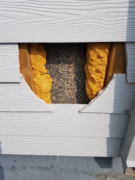 Police issued yellow cards to youths following damage to cladding