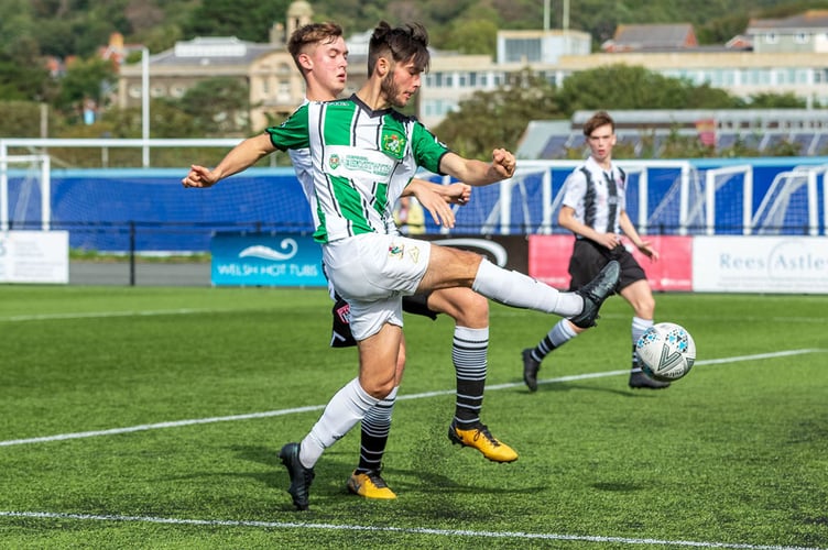 Cymru Premier Development League North match  Aberystwyth Town 19s vs  Flint Town 19s at Park Avenue Stadium on  26 September 2021                Score 7-3    





Credit:  Colin Ewart Photography