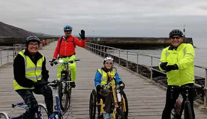 Aberysytwyth cycling charity Wheel Together is the latet group to benefit from the Co-op Local Community Fund.