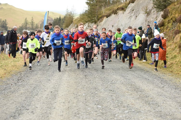 The start of the ‘Silver Trail Junior Races’ at Nant yr Arian