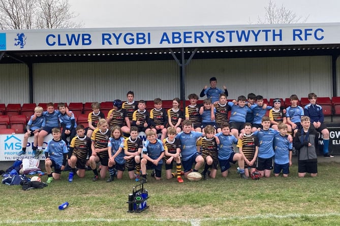 The Aberystwyth Under-12s team who are through to the final of the Pembrokeshire Cup