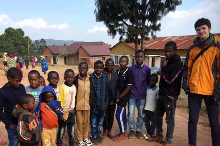 Joe has been busy meeting and helping people of all ages, like these children in Tanzania, where many children who have lost their parents to HIV/Aids are raised by their grandparents