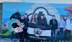 Youngsters get creative with Pwllheli graffiti mural