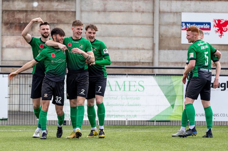 JD Cymru Premier match between Aberystwyth Town vs Connahs Quay Nomads at Park Avenue Stadium on 23 April 2022 Score 1-1
© Colin Ewart/pitchsideimages {iptcyear4}