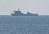 Royal Navy medical ship spotted off Cardigan Bay