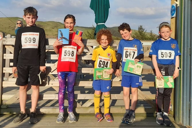 Junior winners at Nant yr Arian 20 April 2022