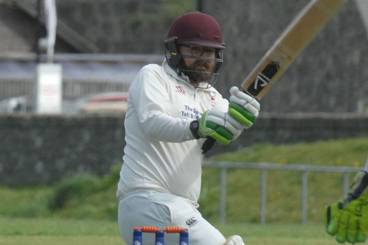 Dolgellau captain Sam Williams, Dolgellau v Denbigh, North Wales League, Division One