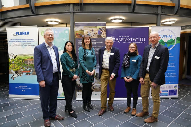 Representatives from Aberystwyth University and University College Dublin at the project’s launch event at the National Library of Wales
