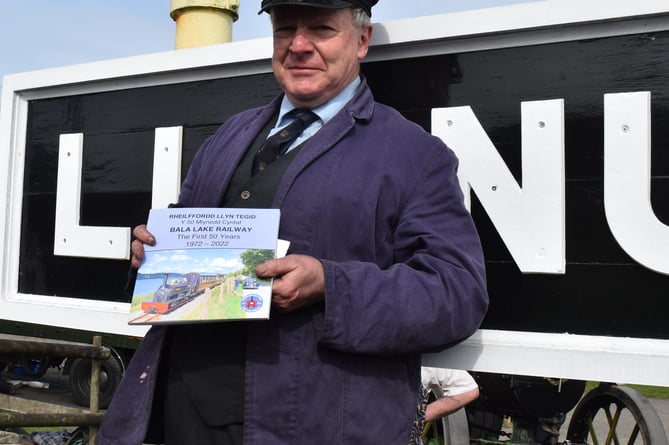 Dr David Gwynn, who welcomed visitors to the railway’s Golden anniversary event, is pictured with the attraction’s latest publication