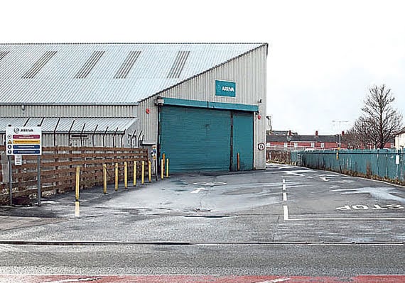 The former Arriva bus depot site in Aberystwyth