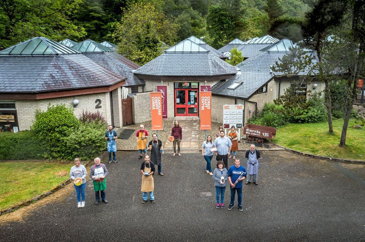 Business owners at Corris Craft Centre.