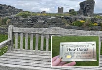 Memorial plaque on castle bench removed