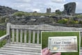 Memorial plaque on castle bench removed