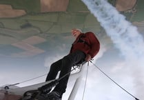 John, 74, takes to the skies for loop the loop