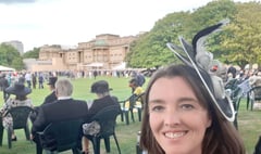 Julie enjoys a garden party at Buckingham Palace
