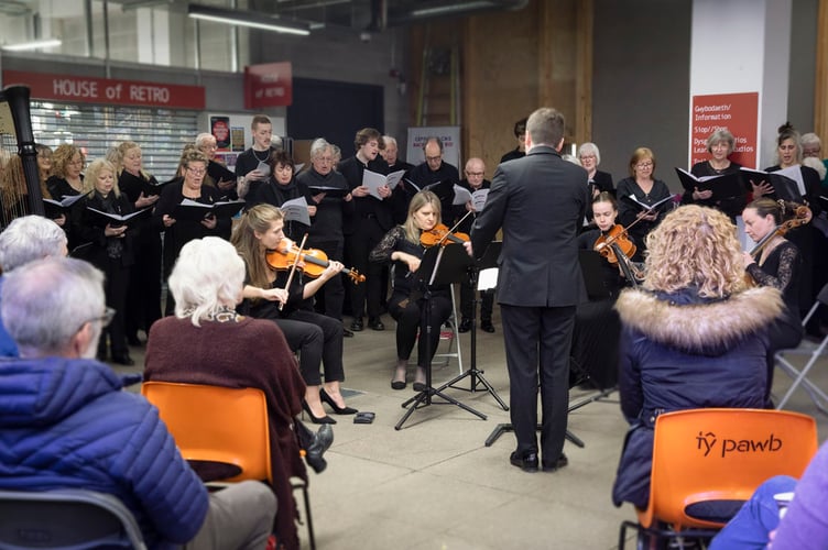 New Voices community Choir preforming at Ty Pawb Wrexham. Picture Mandy Jones