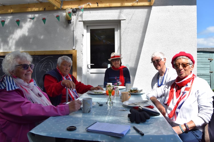 Borth Community Hub Jubilee event those who use the hub and its facilities said they’ve continued to go “from strength to strength”. Pictured left to right: Margaret Fitches, Lin Stevens, Margaret Haynes, Evelyn Saunders, Jackie Bat-ish