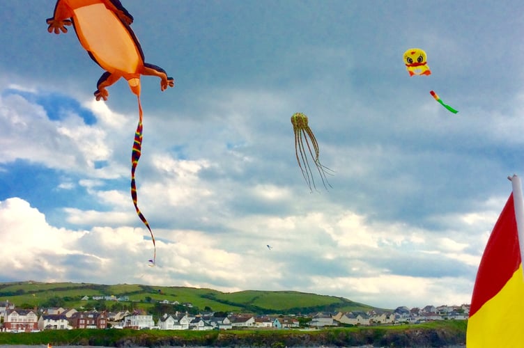 Borth Amnesty Group held its first kite festival on the beach