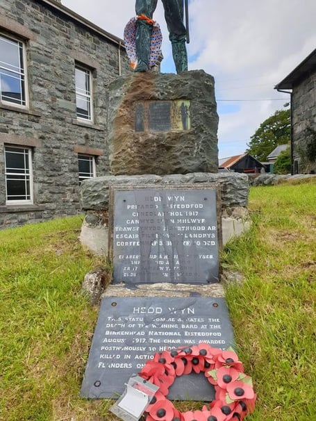 The Hedd Wyn memorial has been vandalised again