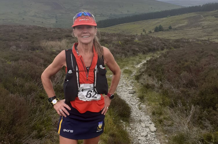 Lynwen Huxtable at the Llangollen 50km Ultramarathon 2022