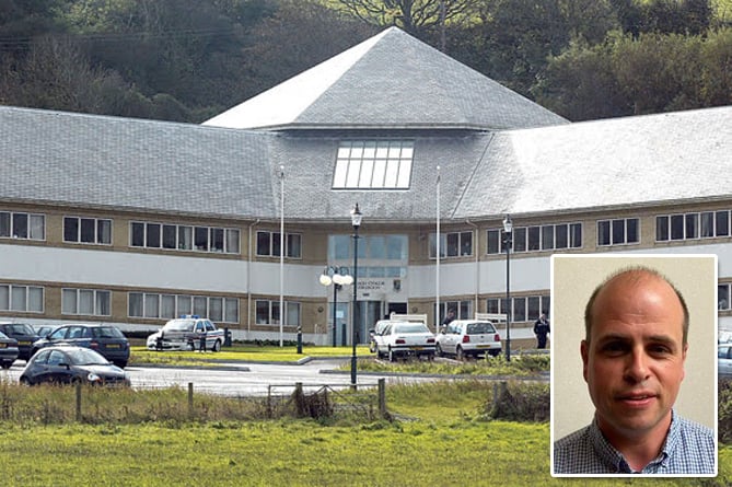 Cllr Gareth Lloyd, Ceredigion County Council’s Penmorfa offices