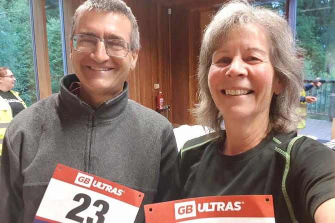 Balázs Pinter and Anita Worthng at the Ultra Trail Wales event 2022
