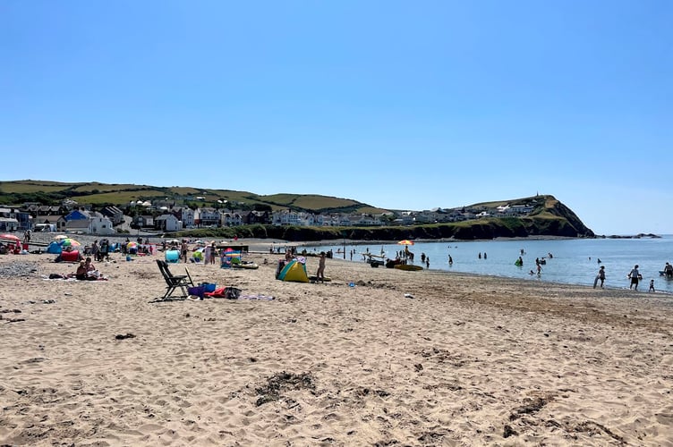 Borth beach sunshine