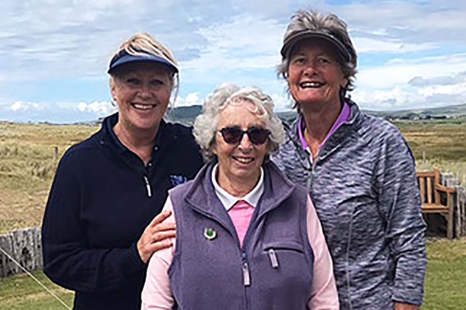 Aberdyfi Golf  Second were Dawn Campkin, Margaret Vince and Sally Wilkinson  Aberydyfi Golf club laday captains day