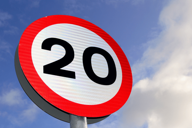 20mph speed sign