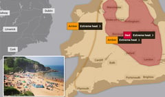 Amber warning for extreme heat in west Wales