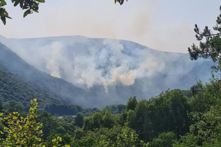 Cwmrheidol grass fire