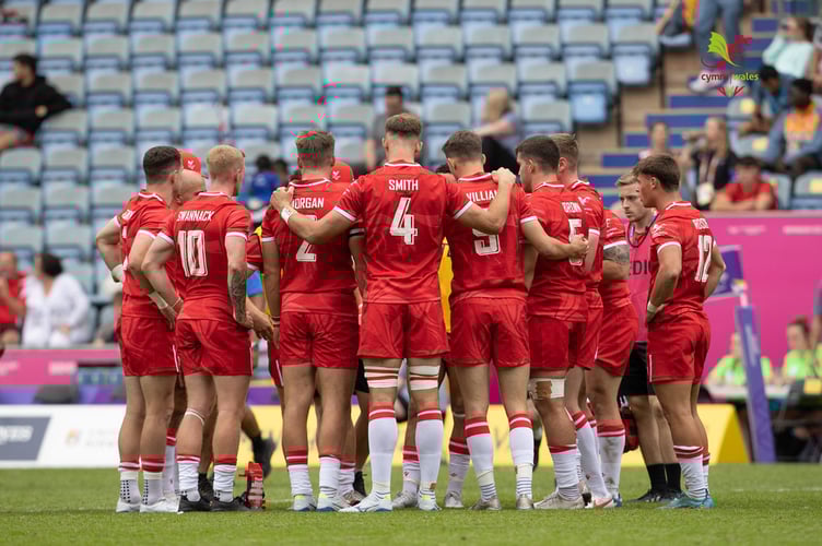 Team Wales before the match against Malaysia Commonwealth Games 2022