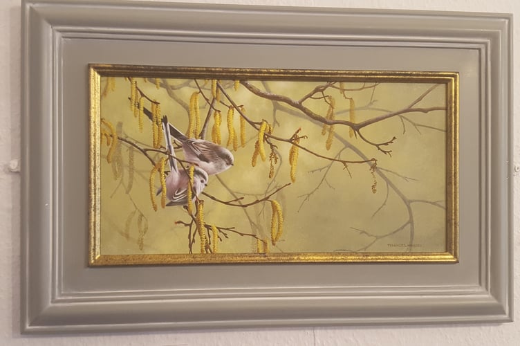Long Tailed Tits’ painting which is being sold in aid of the Wales Air Ambulance.
