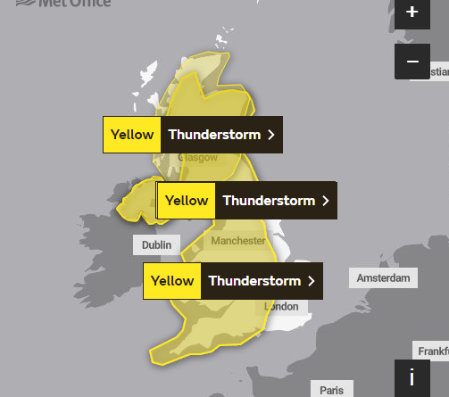 The Met Office warning covers the whole of Wales and beyond