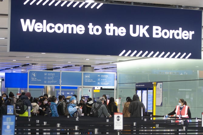 Stock photo of a UK border control point