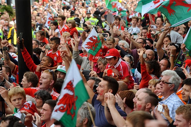 Wales football fans