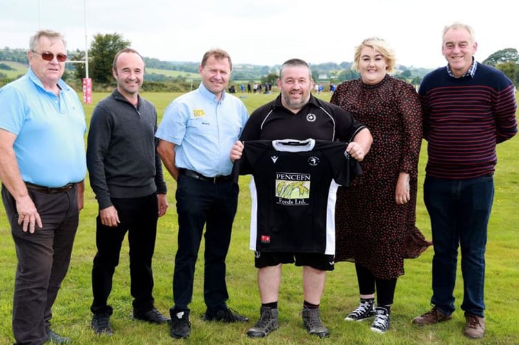 Tregaron’s  shirts for the new season have been sponsored by Pencefn Feeds Ltd