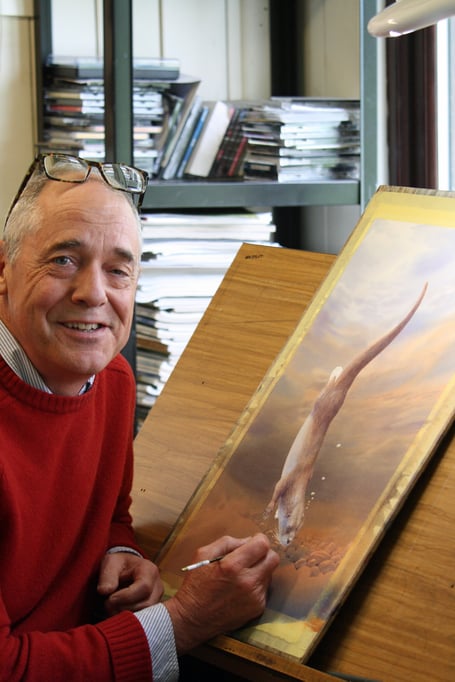 Owen Williams at work in his studio. Credit: Jonathan Pointer.