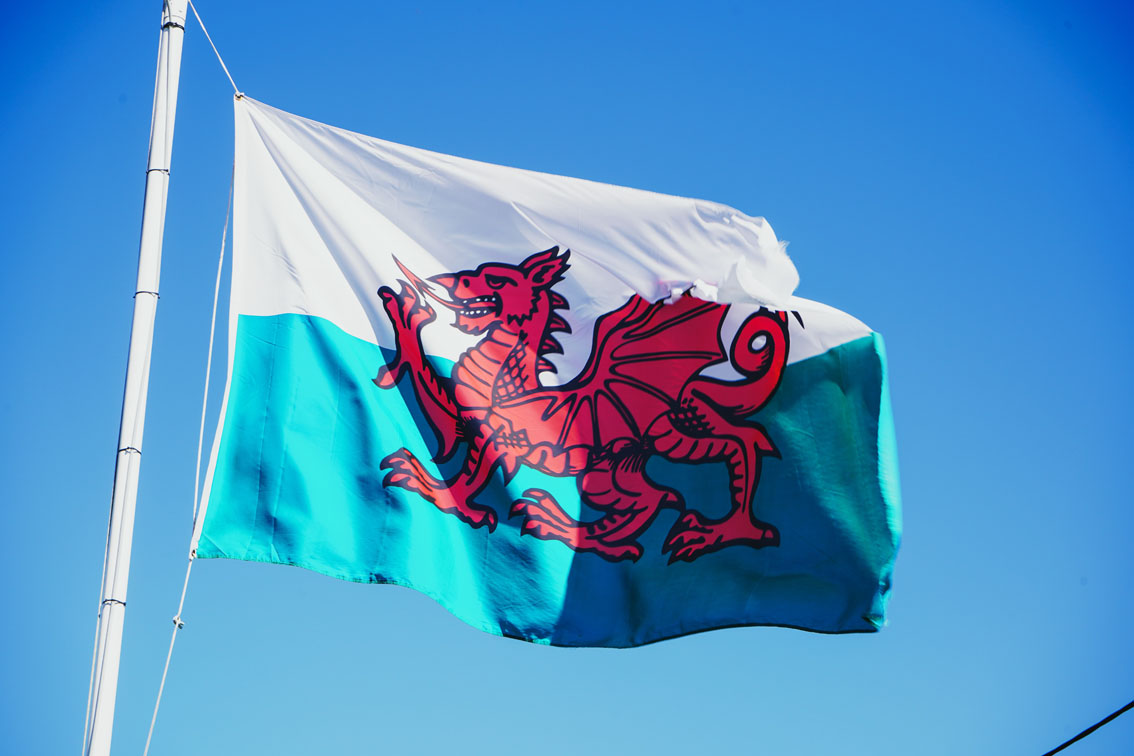 The Welsh flag