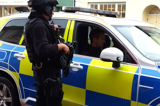Armed police called to fewer incidents in Dyfed-Powys last year
