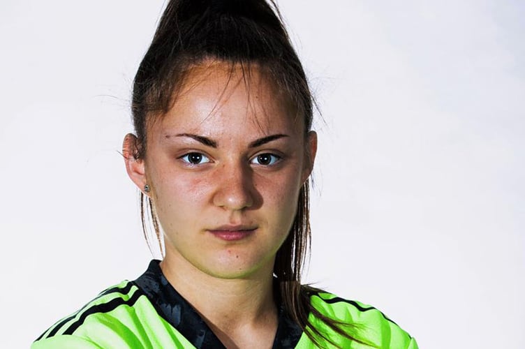 Aberystwyth keeper Elen Valentine has ambitions to make it in the professional game