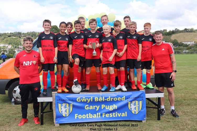 Under 13s winners Penrhyncoch, Gary Pugh Festival, 2022