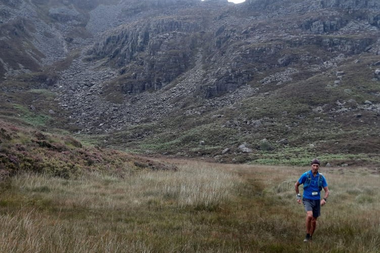 Dave Powell after the descent from Rhinog Fawr on day two
Dragon’s Back Race 2022