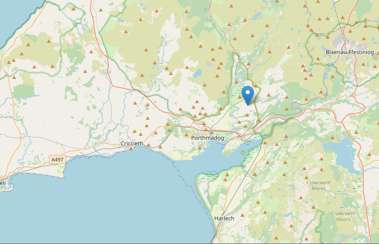 The British Geological Society shared this OpenStreetMap to show the exact location of the earthquake