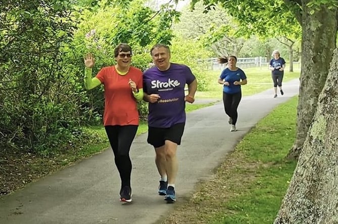 Ioan Guile with another parkrun enthusiast, Sue Lewis