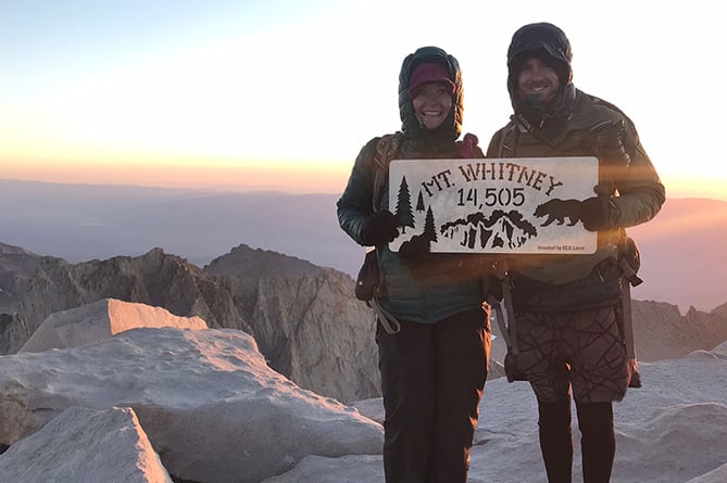 Atop Mount Whitney in the Sierra Nevada