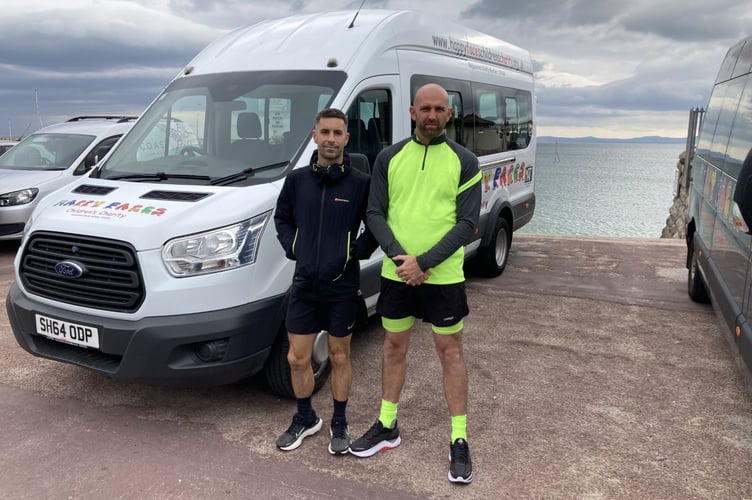 Sam Ranshaw and Gaz Rowlands before the start of their incredibly journey