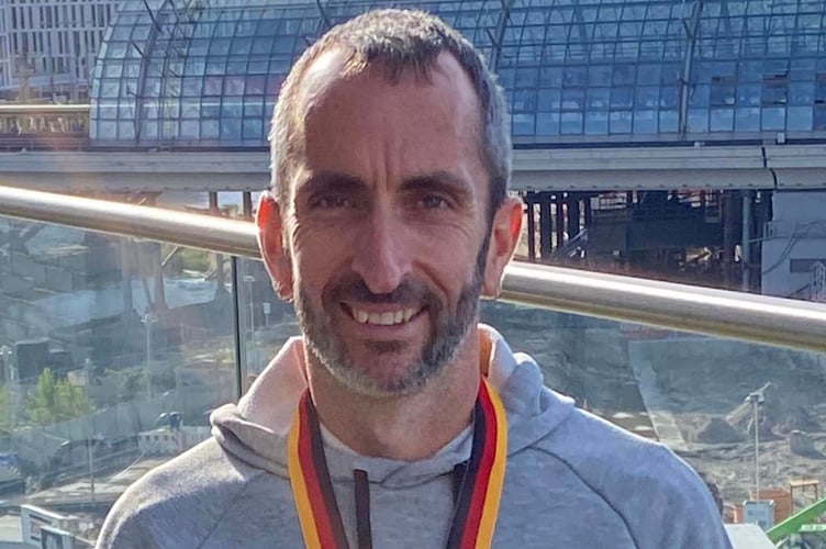 Ed Land finished 520th out of 35,000 runners at the Berlin Marathon 2022
