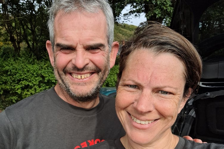 Ian Brandreth and Claire Lancaster at the Dale Half Marathon 2022