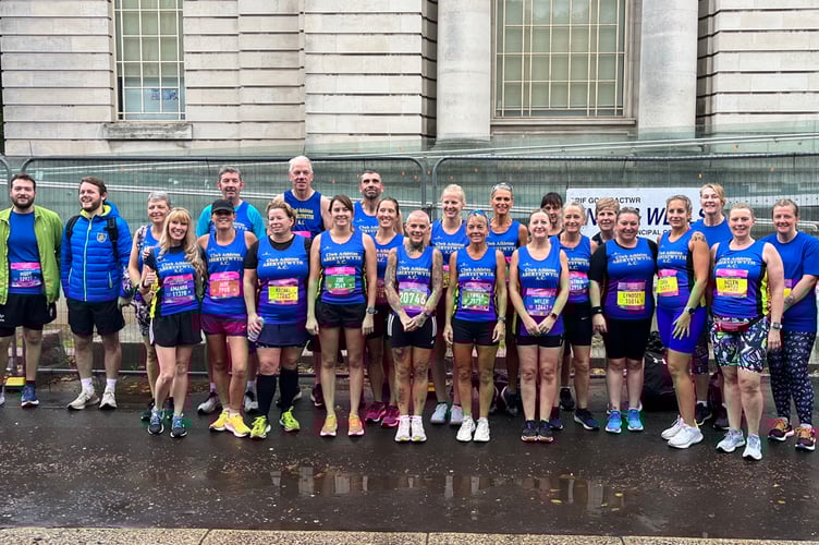 Aber AC runners ready for the off in Cardiff half marathon 2022